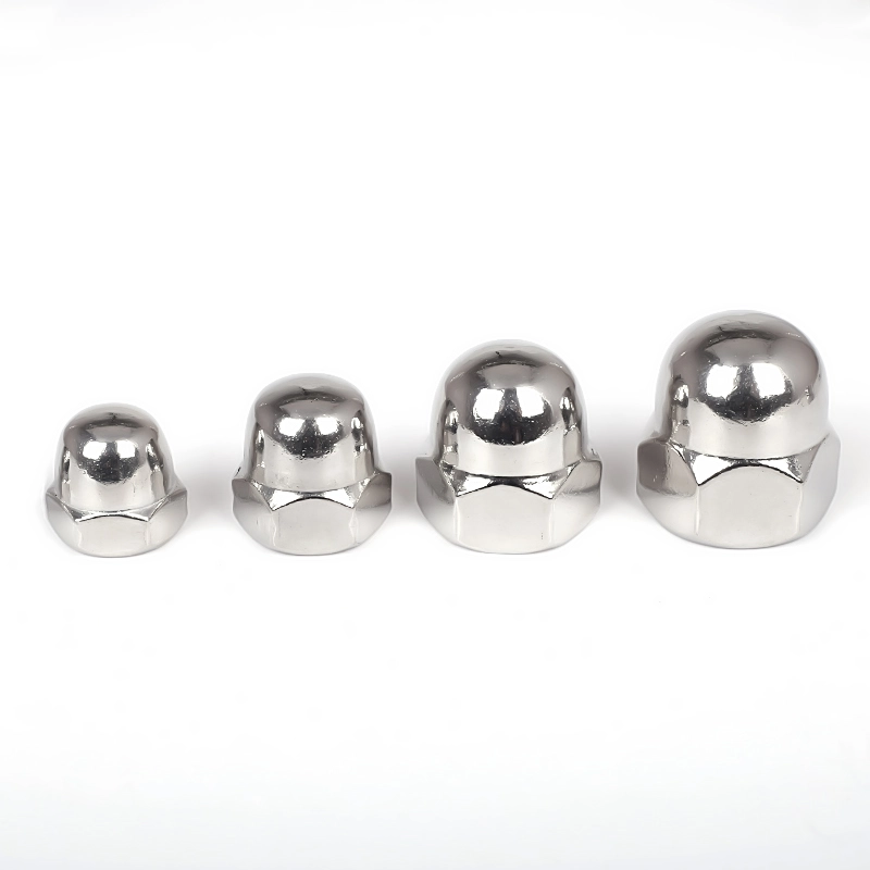 Dado cieco bombato in acciaio inox DIN 1587