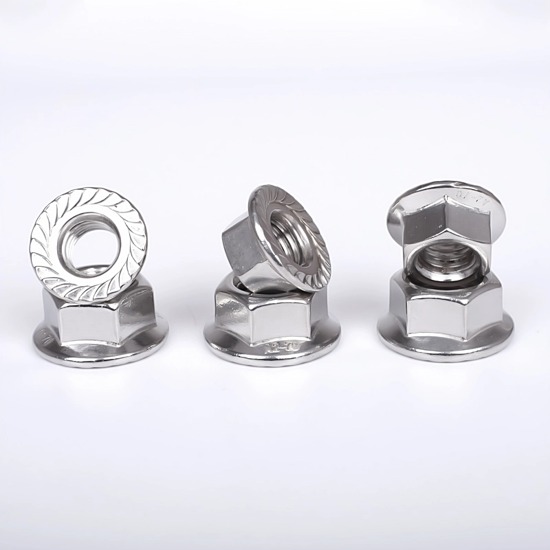 Dado flangiato in acciaio inox DIN 6923